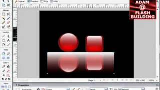 Shiny reflective gel buttons video tutorial in Adobe Fireworks CS3 CS4 CS5
