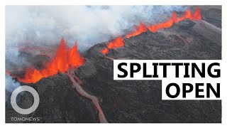 Earthquake Swarm Forebodes Earth-Splitting Eruption