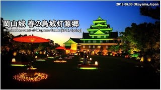 岡山城 春の烏城灯源郷 (2016年春):Illuminations event of Okayama-jo Castle in Spring