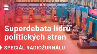 Předvolební superdebata lídrů parlamentních stran a hnutí