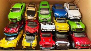 Box full of model Cars, Many kind of Cars brand and Colors,