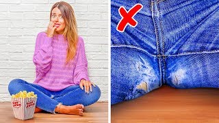 100 CLOTHING HACKS LIVE || Get Thrifty With Us
