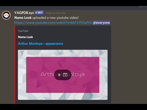 Setup Youtube Notifications Through Discord (YAGPDB) - Discord Tutorial ...