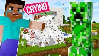 CREEPER DESTROYED OUR HOUSE!! #Part 13