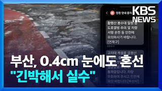 0.4cm 눈에도 혼선…“재난 문자 점검해야” / KBS  2025.02.14.