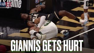 Giannis Leaves Game 4 With Hyperextended Knee Injury vs. Hawks