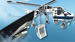 FISHING FOR A MEGALODON SHARK! - Stormworks Multiplayer Gameplay - Megalodon Survival