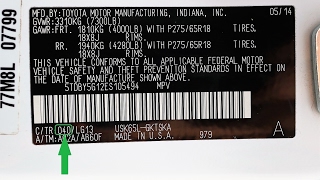 How to Find Your TOYOTA Paint Code
