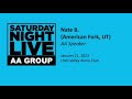 nate b saturday night live aa speaker