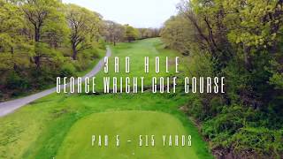 The par 5, 515 yard, 3rd hole at George Wright Golf Course.