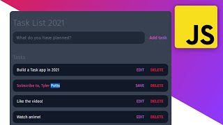 Build a Todo list app in HTML, CSS & JavaScript in 2024 | JavaScript for Beginners tutorial