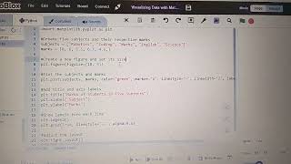 Students Marks Using Matplotlib | Python | PictoBlox