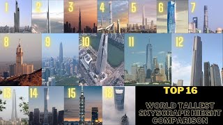Tallest Skyscraper In The World |  Top 16 |  Height Comparison
