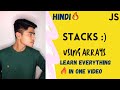 Stack implementation using Arrays in JavaScript || Learn Everything about Stack Data Structures