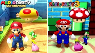 Mario Party Superstars vs Mario Party 3 - All Minigames Comparison (Switch vs N64)