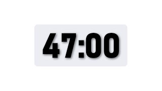 47 Minute Timer - Minimal Countdown Timer [Light Theme]