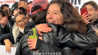 Timothee Chalamet giving lots of HUGS 😍 at Paris premiere 🇫🇷 of A Complete Unknown 15.01.2025