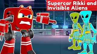 Supercar Rikki Saves Security Data Server from the Invisible Aliens