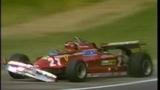 Villeneuve Jones and De Cesaris Crash Silverstone 1981