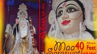 Tallest Saraswati Idol of Rajbalhat about 40 ft tall,Saraswati Puja 2016