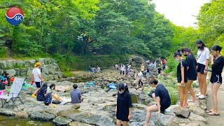 [4K] Seoul Walk - To Escape the Heat, Water Fun in the Summer Season at Gwanaksan Valley in Seoul.