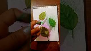 spray painting with toothbrush..🍃 #shorts#painting
