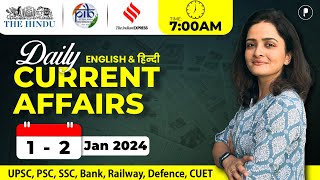 1 - 2 January Current Affairs 2024 | Daily Current Affairs | Current Affairs Today