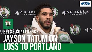 POSTGAME PRESS CONFERENCE | Jayson Tatum on loss to Trail Blazers, getting over his shooting slump