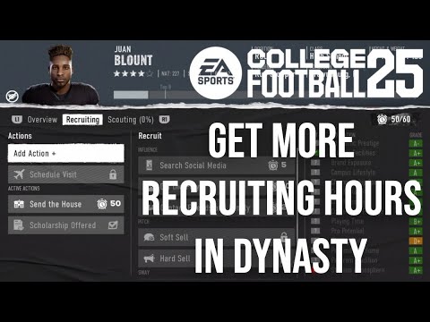 How to Get More Recruiting Hours in College Football 25