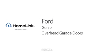 Ford - Genie and Overhead Garage Door HomeLink Training