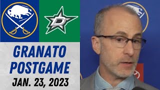 Don Granato Postgame Interview vs Dallas Stars (1/23/2023)