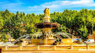 A Walk Around The Fontaine de la Rotunde, Aix-En-Provence, France