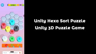 Unity Hexa Sort Puzzle | Unity 3D Puzzle Game Template | Unity Sort Puzzle Game