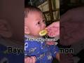 Ekspresi bayi makan lemon pahitt