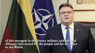 URM ministras L.Linkevičius sveikina atvykstančias NATO pajėgas