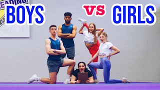 BOYS vs GIRLS Extreme Cheer & Gymnastics Challenge!