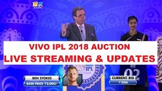 VIVO IPL 2018 AUCTION LIVE AND UPDATES - TOP CLASS PLAYERS ON THE RACE