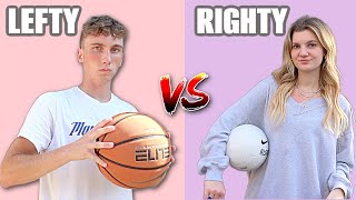 RIGHTY vs  LEFTY Trick Shot Challenge!