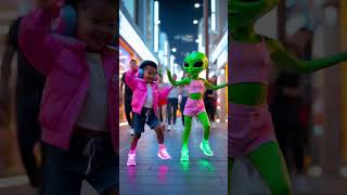 Practice dancing with alien models#6 #shorts #dance #funny #youtubeshorts