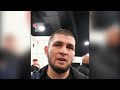 khabib reacts to umar losing vs merab “he need more cardio”