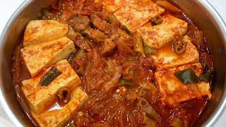 김장전에  집에 묵은지 없애기! 사태넣고 맛있게 짜글이로 해결해요 🥘