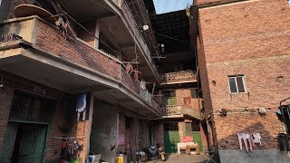 Walking Tour of China County Town.Old Residential Complex, Quiet Alleyways・4K