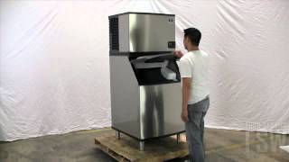 Manitowoc (ID-0606A_B-570) - 632 Lb Full Size Cube Ice Machine w/ Storage Bin