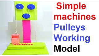 Simple machines Pulleys - Science Working Model - Science project | DIY -  howtofunda | newtons 2nd