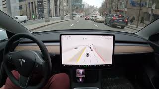 Downtown Montreal to Highway 10 - Tesla FSD Beta 10.69.25.2 🇨🇦