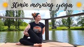 30 minute morning total body peaceful yoga flow