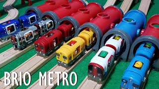 Wooden Trains Giant Metro Railway with EVERY BRIO metro train available | BRIO Train Video