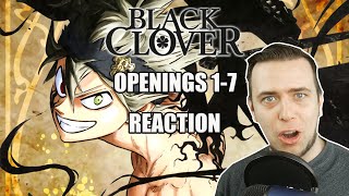 Black Clover All Openings 1-7 REACTION