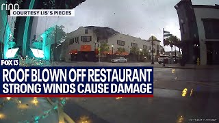Strong winds blow roof off New Port Richey restaurant