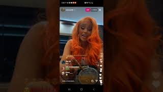 Cardi B - eating sushi for 30 minutes - instagram live from Saturday, May 1st, 2021